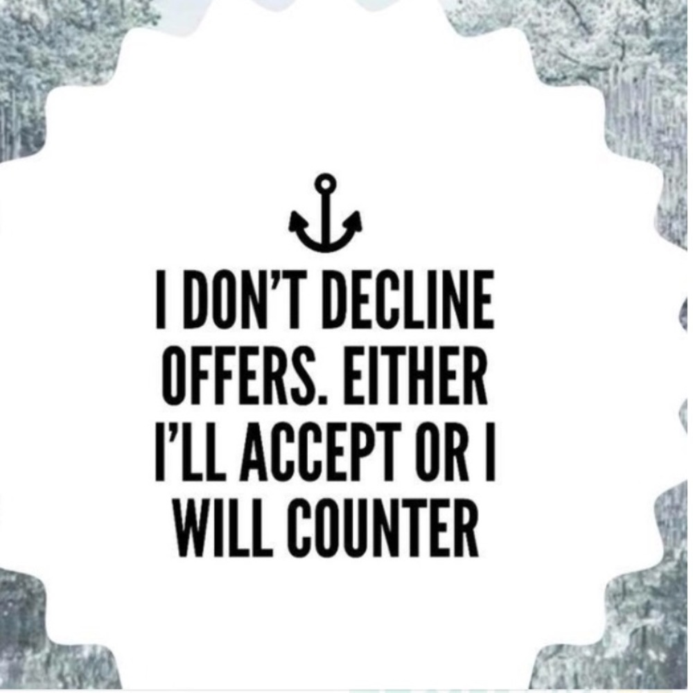All offers will be acknowledged!